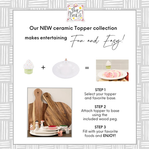 White Round Platter for Charcuterie Board Toppers