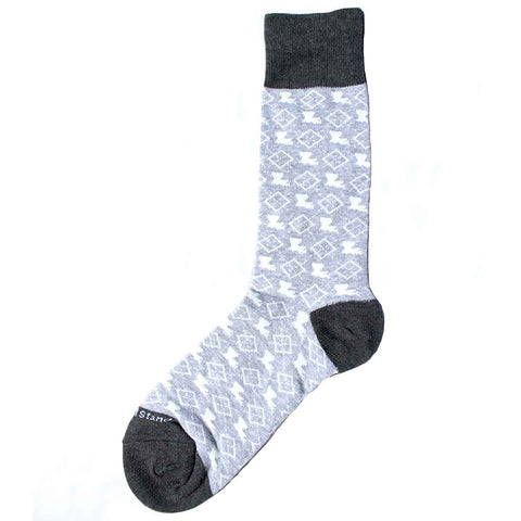 Men's Louisiana Pride Socks Gray