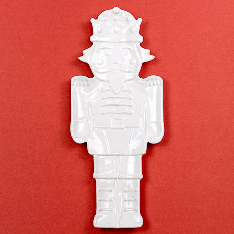 Royal Nutcracker Shaped Platter   White   5x12