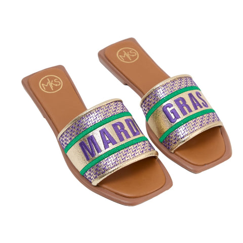 Bobbie Mardi Gras Sandals