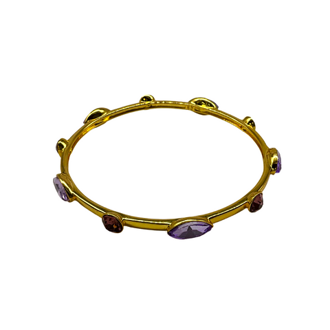 Purple and Gold Bangle Bracelet