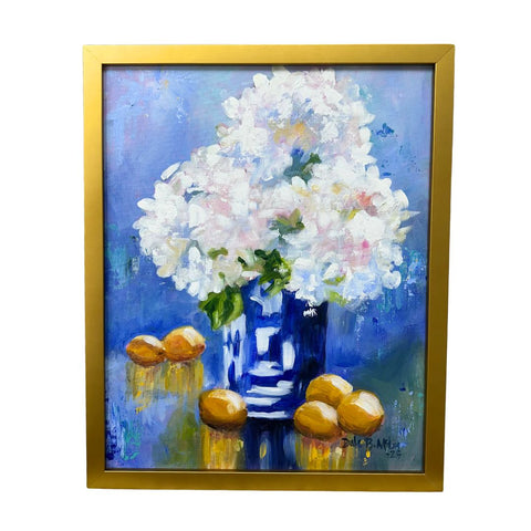"Chinoiserie & Sunshine" Framed to 17 3/8 x 21 3/8
