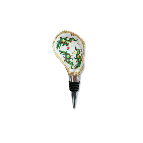 Holiday Gator Oyster Wine Stopper