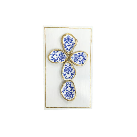 Damask Oyster Shell Cross