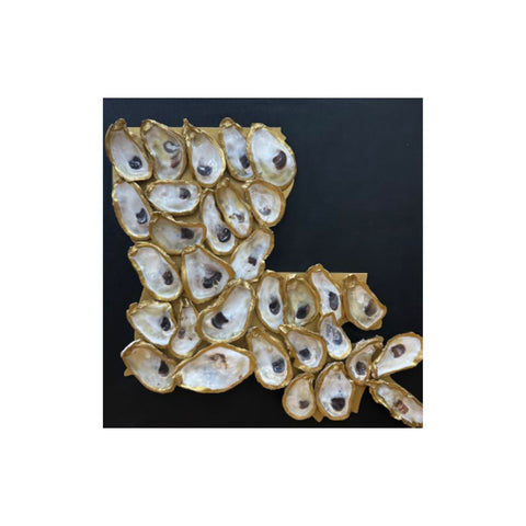 Louisiana Oyster Collage Canvas