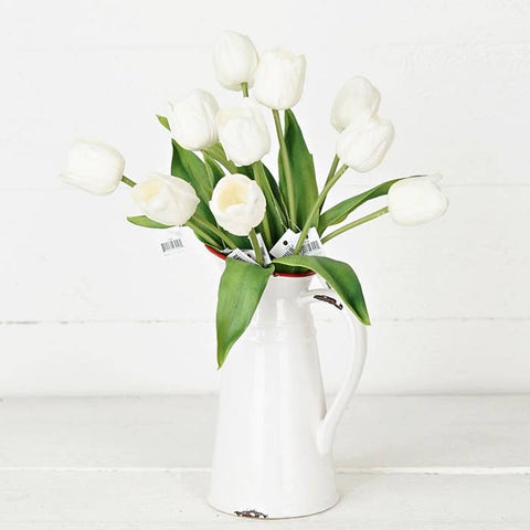 Real Touch Tulip 14in White
