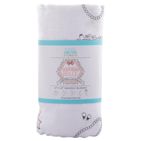 Southern Belle Swaddle Blanket - 318 Art and Garden