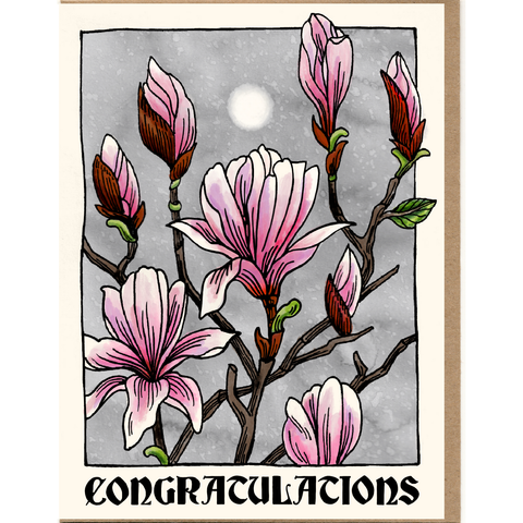 Congratulations Japanese Magnolia Card