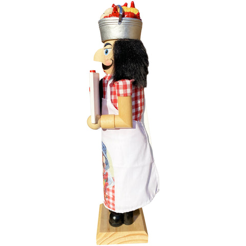 14" Let the Good Times Boil Nutcracker, side view - 318 Art & Frame