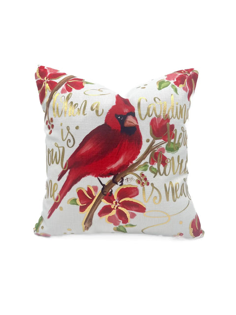 Golden Cardinal Pillow