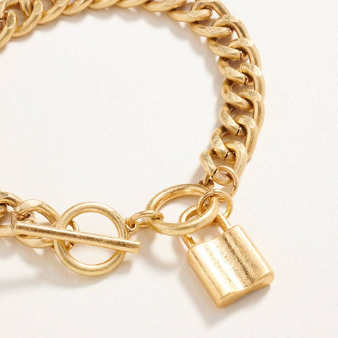 Lock Charm Chain Bracelet - 318 Art & Frame