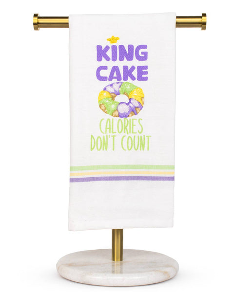 King Cake Calories Don't Count Hand Towel