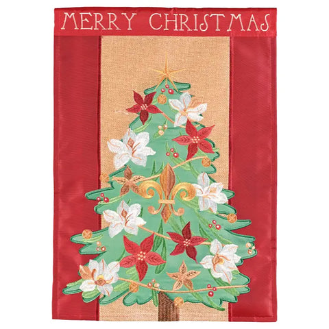 Magnolia Christmas Tree Garden Flag