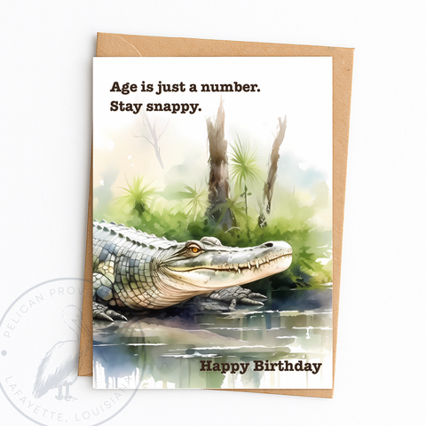 Snappy Gator Birthday Greeting Card - 318 Art & Frame