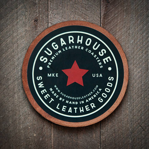 Louisiana State Silhouette Leather Coaster
