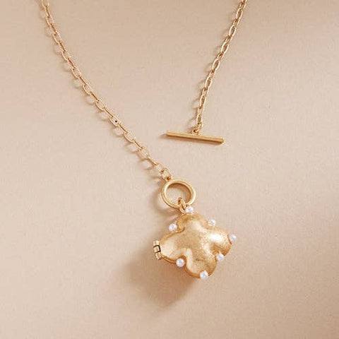 Puffy Clover Locket Necklace - 318 Art & Frame