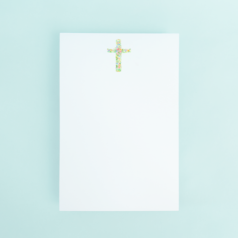Floral Cross Notepad - 318 Art & Frame