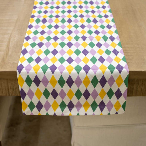 Mardi Gras Harlequin Table Runner