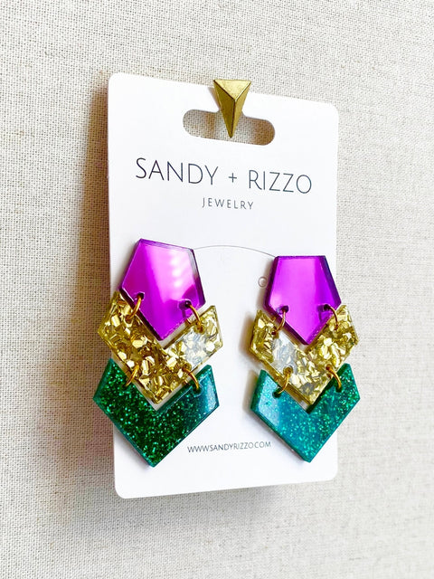 Mardi Gras Dani Earrings