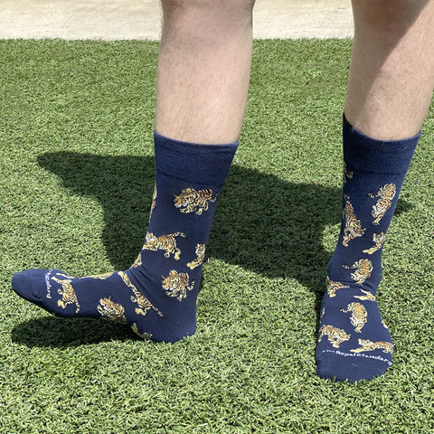 Men's Go Get Em Tiger Socks Navy