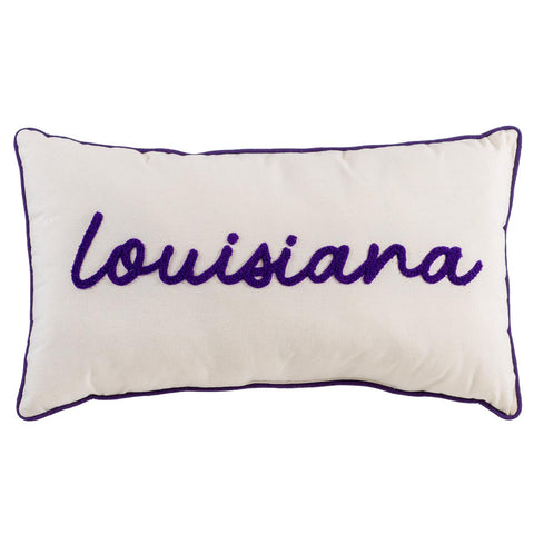 Louisiana Embroidered Pillow