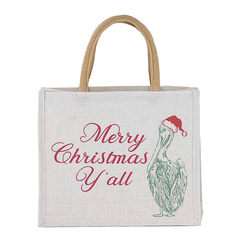 Merry Christmas Pelican Gift Tote