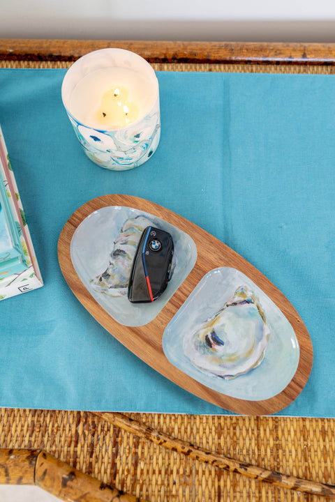 Oyster Oval Wooden Serving Tray