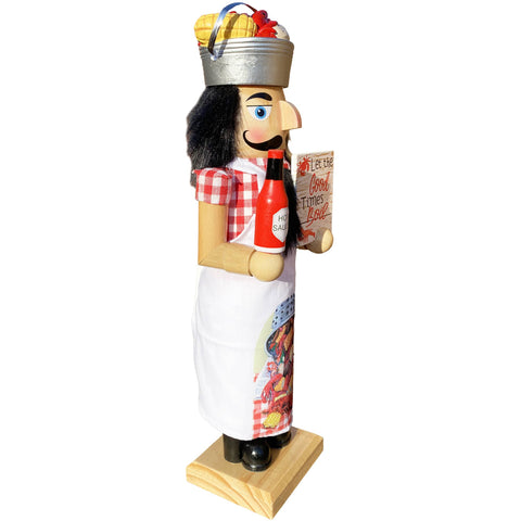 14" Let the Good Times Boil Nutcracker, detail - 318 Art & Frame