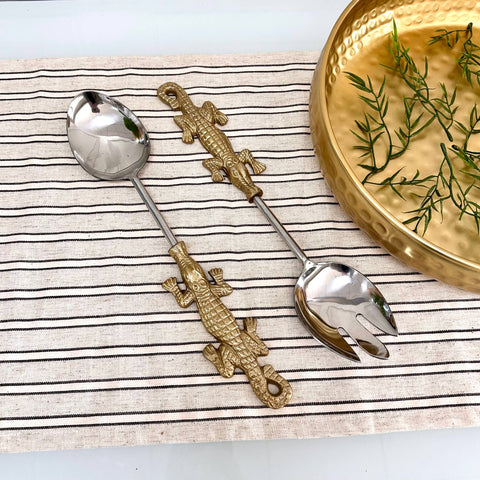 2-Piece Gold Alligator Servers