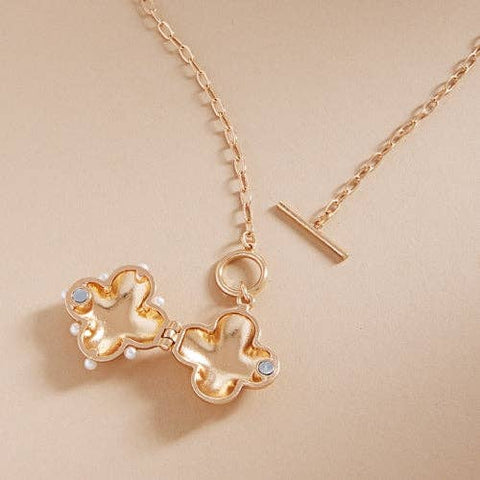 Puffy Clover Locket Necklace - 318 Art & Frame