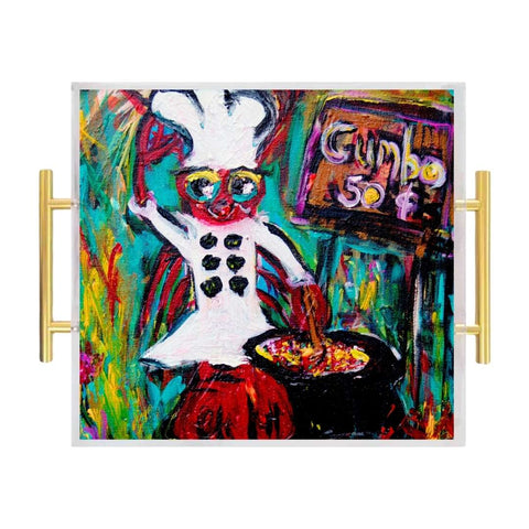 Gumbo Ya Ya Acrylic Serving Tray