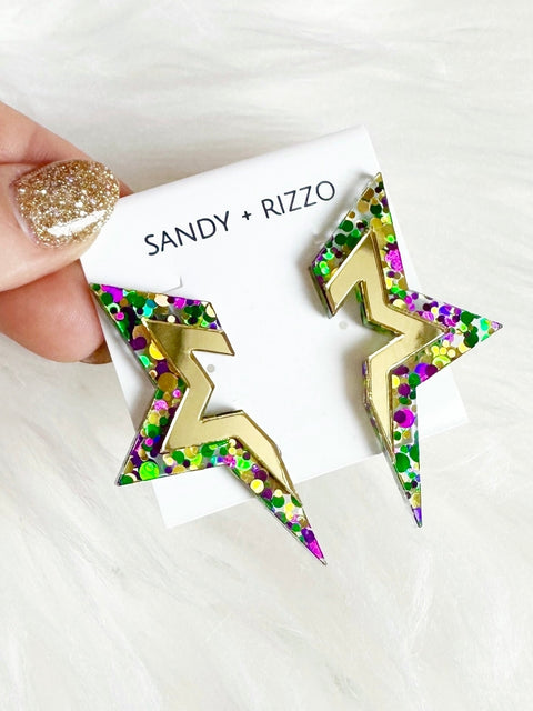 Mardi Gras Rory Earrings