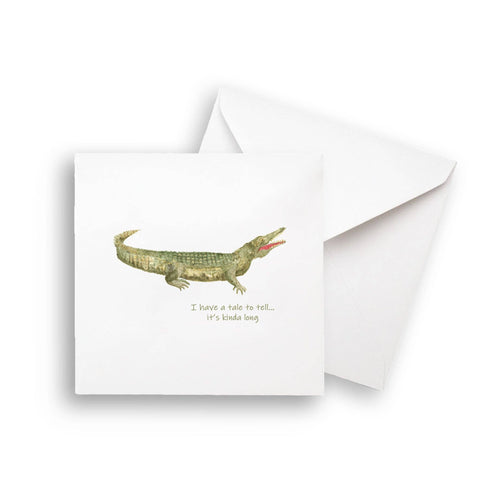 Tale to Tell Alligator Notecard