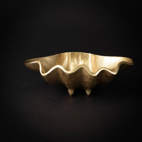 Textured Gold Seashell Bowl