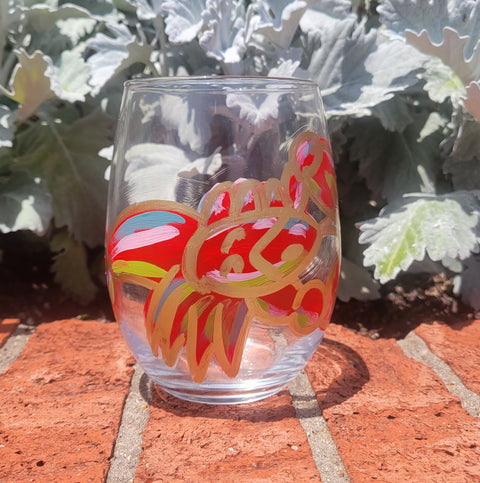 Crawfish Stemless Wine Glass