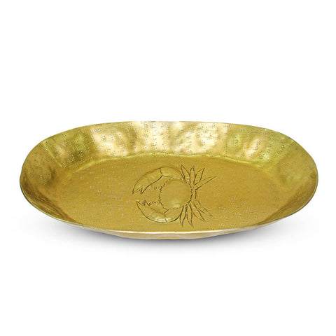 Golden Oval Crab Etch Tray