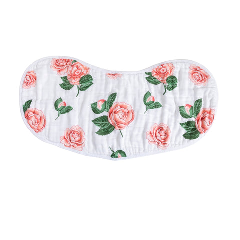 Camellia Baby Burp Cloth and Bib