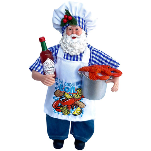 12" Seafood Boil Santa - 318 Art & Frame