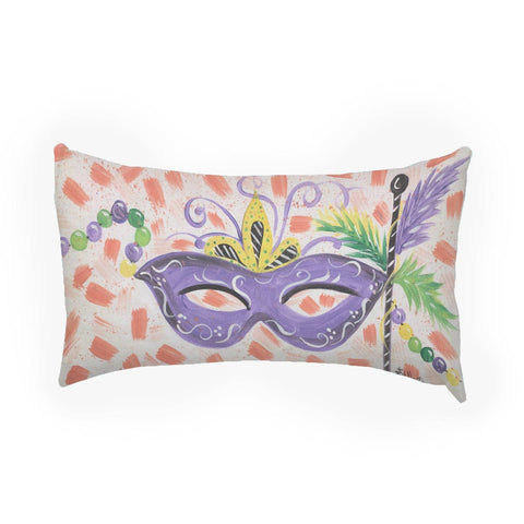Mardi Gras Mask 12 x 18 Pillow