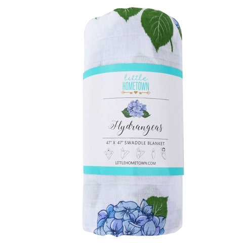 Hydrangea Swaddle Blanket