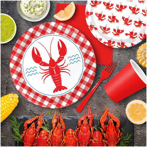 Crawfish Theme Party Dinner Plate (16ct) - 318 Art & Frame