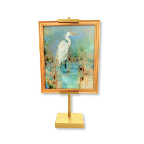 Great White Egret Framed Tabletop Art - 318 Art & Frame