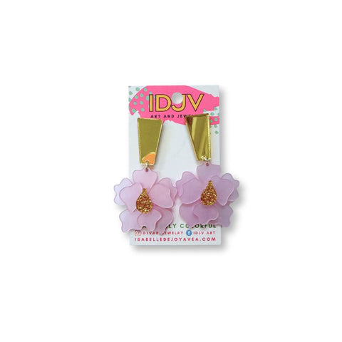 Sweet Magnolia Earrings in Lavender