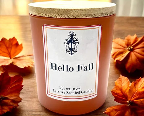 Hello Fall Candle