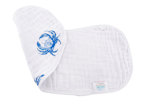 Blue Crab Burp Cloth and Bib - 318 Art Co.