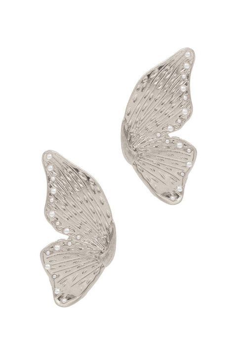 Pearl Butterfly Post Earrings - 318 Art & Frame