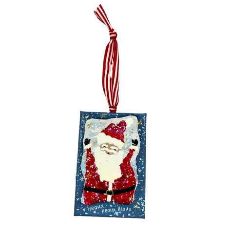 Santa Canvas Ornament