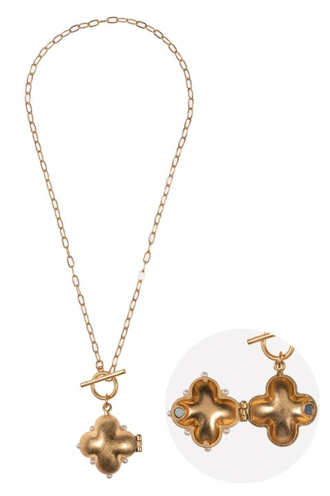 Puffy Clover Locket Necklace - 318 Art & Frame