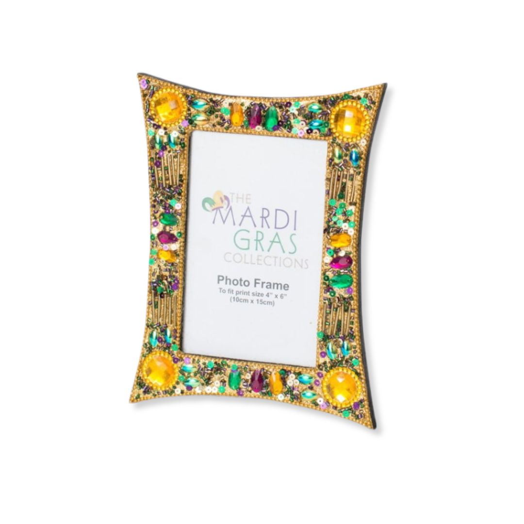 Beaded Mardi Gras Picture Frame- 4x6