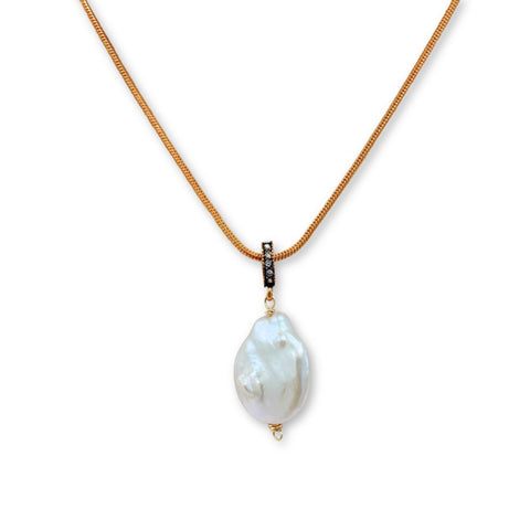 Baroque Pearl Statement Necklace